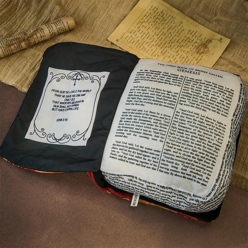 Christianartworkshop Cuscino di peluche a tema biblico: accogliente compagno di grazia e verità - image 4