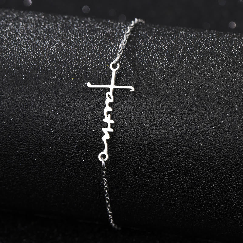 Braccialetto Croce e Fede Christianartworkshop : Delicato compagno di grazia e speranza - Fede - Argento - image 8