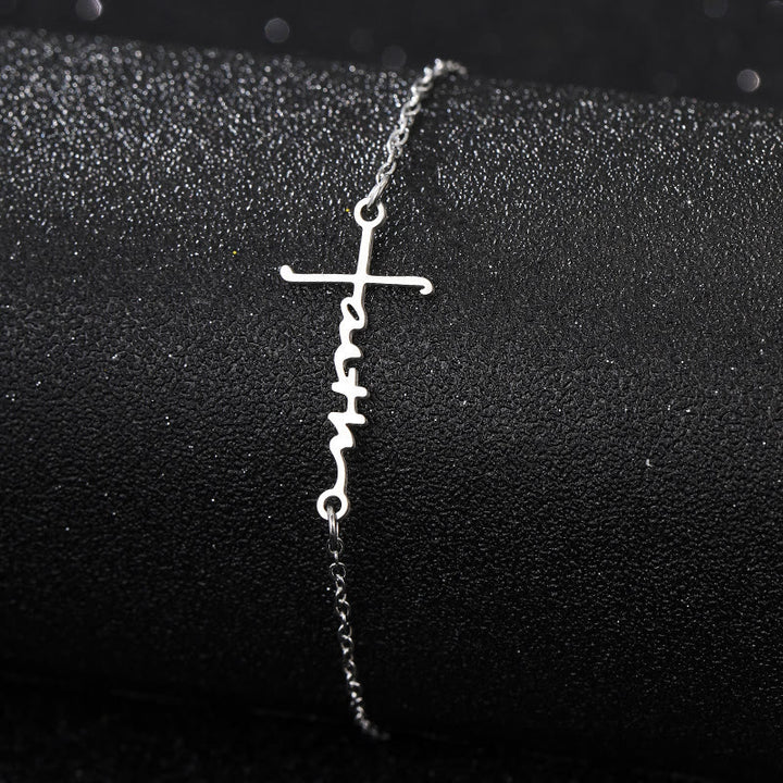 Braccialetto Croce e Fede Christianartworkshop : Delicato compagno di grazia e speranza - Fede - Argento - image 8
