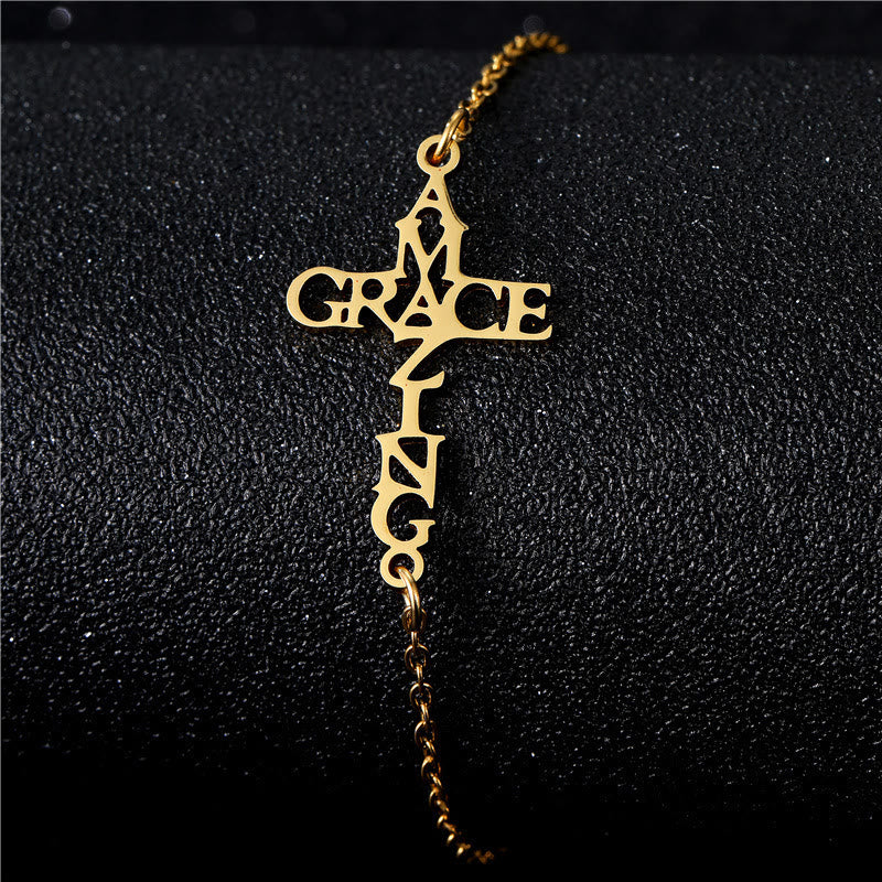 Braccialetto Croce e Fede Christianartworkshop : Delicato compagno di grazia e speranza - GRAZIA STRAORDINARIA - D'oro - image 5