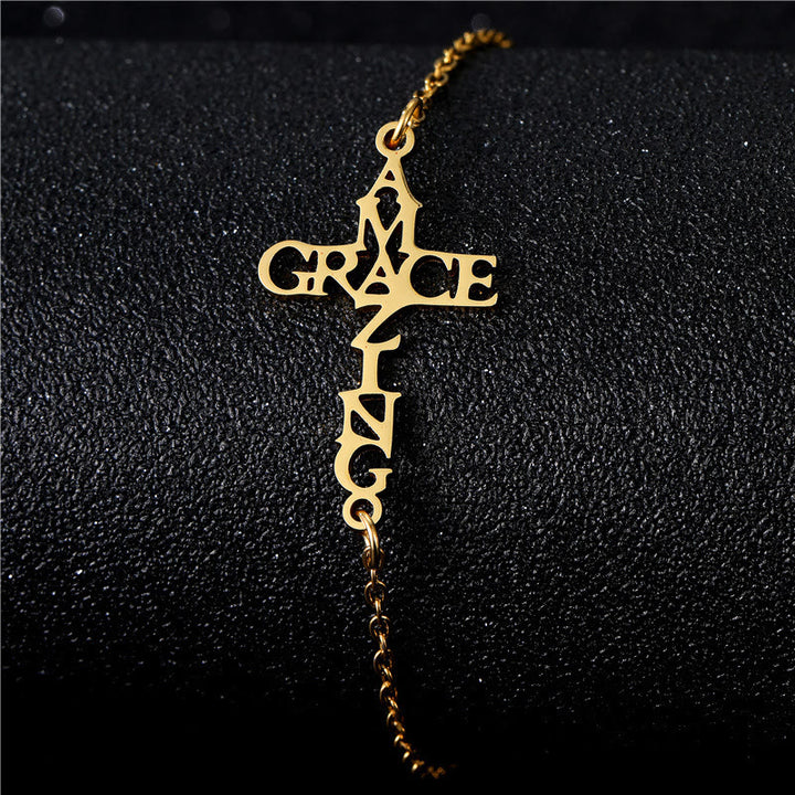 Braccialetto Croce e Fede Christianartworkshop : Delicato compagno di grazia e speranza - GRAZIA STRAORDINARIA - D'oro - image 5