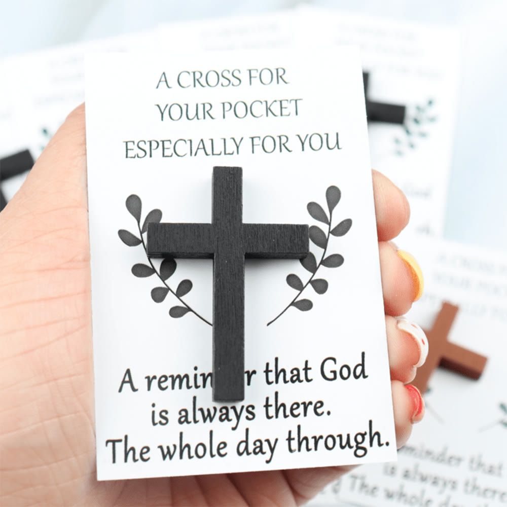 Christianartworkshop Dio è sempre lì Pocket Cross: Gettone portatile della presenza divina - Nero - image 2