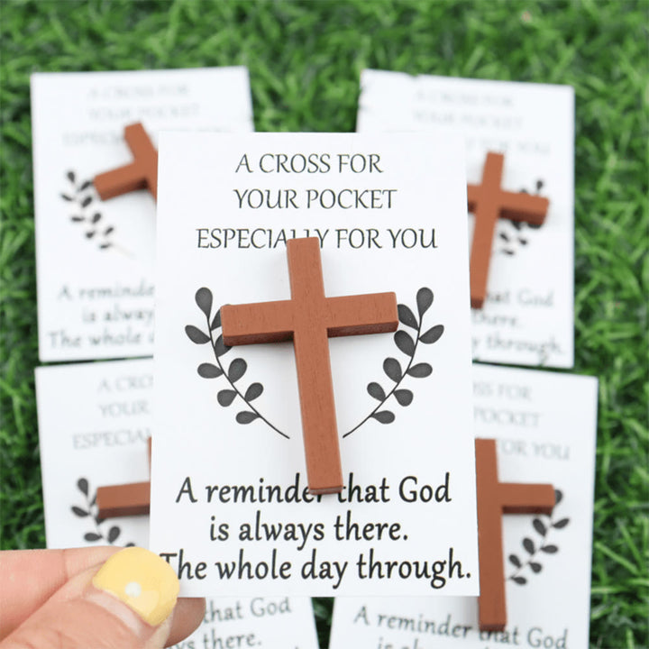 Christianartworkshop Dio è sempre lì Pocket Cross: Gettone portatile della presenza divina - Marrone - image 3