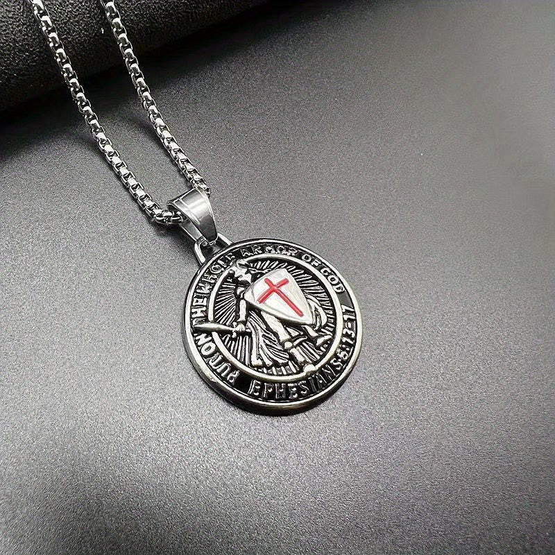 Collana Efesini 6 di Christianartworkshop: silenzioso promemoria di forza spirituale - Argento - image 1