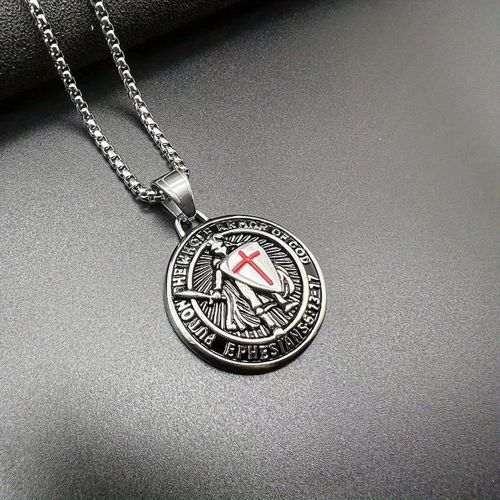 Collana Efesini 6 di Christianartworkshop: silenzioso promemoria di forza spirituale - Argento - image 1