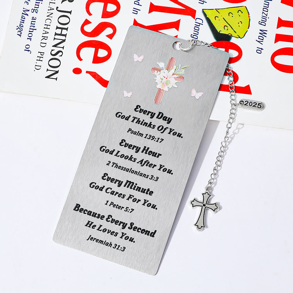 Segnalibro delle Scritture e ciondolo a croce di Christianartworkshop: dolce invito alla pace e alla grazia - image 5