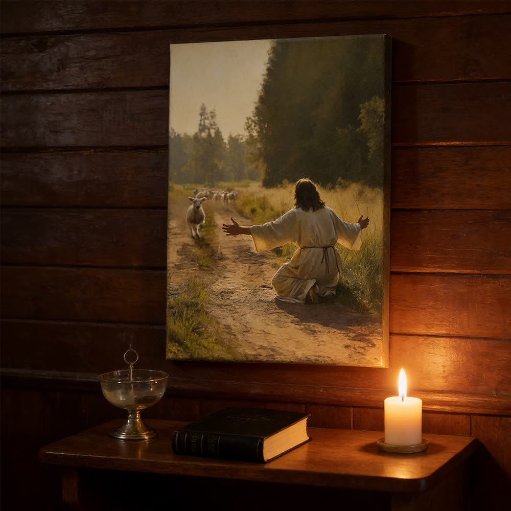 Christianartworkshop Serene Good Shepherd Wall Art Print: Caldo compagno di gentile cura - image 4