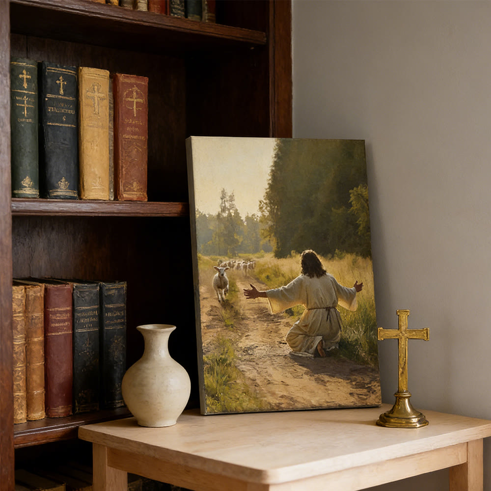 Christianartworkshop Serene Good Shepherd Wall Art Print: Caldo compagno di gentile cura - image 7
