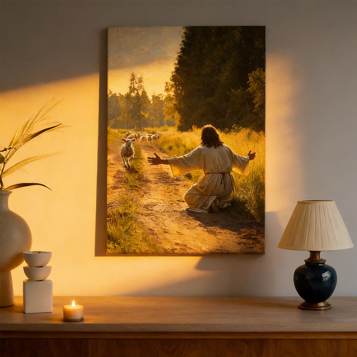 Christianartworkshop Serene Good Shepherd Wall Art Print: Caldo compagno di gentile cura - image 9