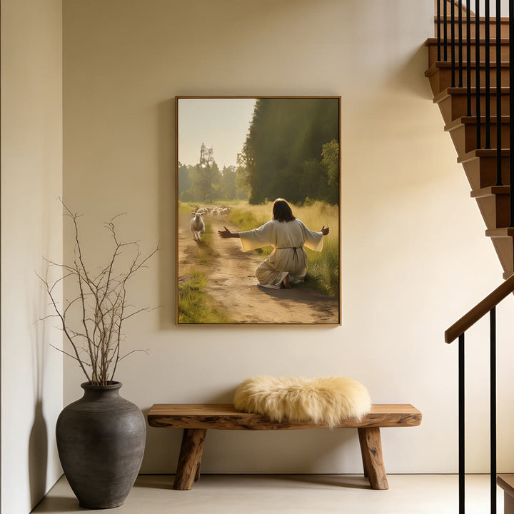 Christianartworkshop Serene Good Shepherd Wall Art Print: Caldo compagno di gentile cura - image 2