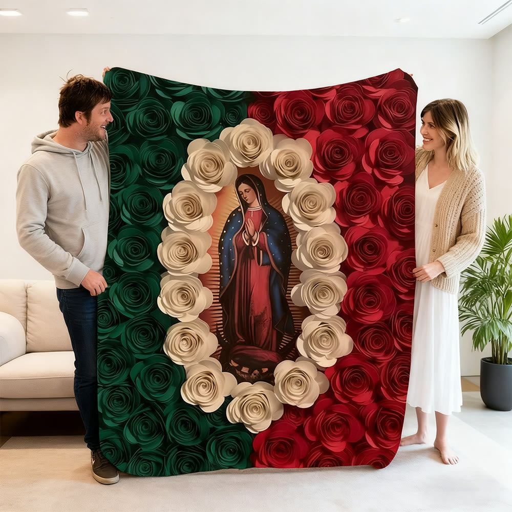 Christianartworkshop Coperta arazzo della Sacra Madonna: calda compagna della grazia quotidiana - image 2