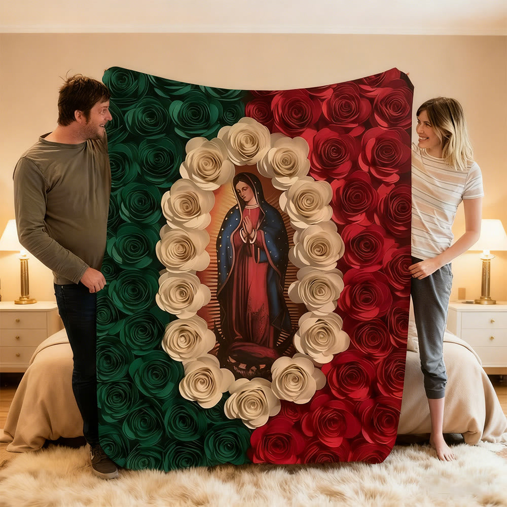 Christianartworkshop Coperta arazzo della Sacra Madonna: calda compagna della grazia quotidiana - image 1