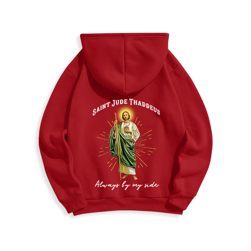 Felpa con cappuccio in poliestere foderata in pile "St. Jude Always by My Side" Christianartworkshop - image 11