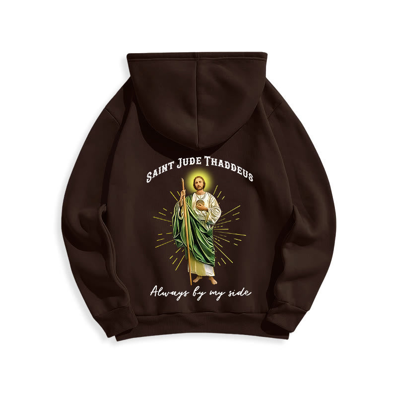 Felpa con cappuccio in poliestere foderata in pile "St. Jude Always by My Side" Christianartworkshop - image 23