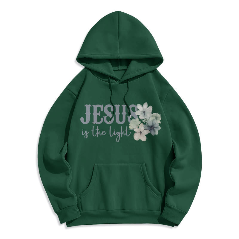 Christianartworkshop Felpa con cappuccio in poliestere foderata in pile "Jesus the Light Walk by Faith" - image 1