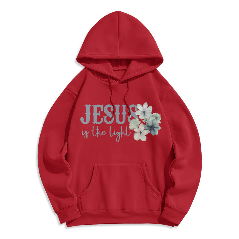 Christianartworkshop Felpa con cappuccio in poliestere foderata in pile "Jesus the Light Walk by Faith" - image 17