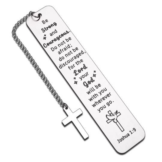 Segnalibro con accenti in versi di Christianartworkshop: un utile conforto con simbolismo sacro - Giosuè 1:9 - C - image 6