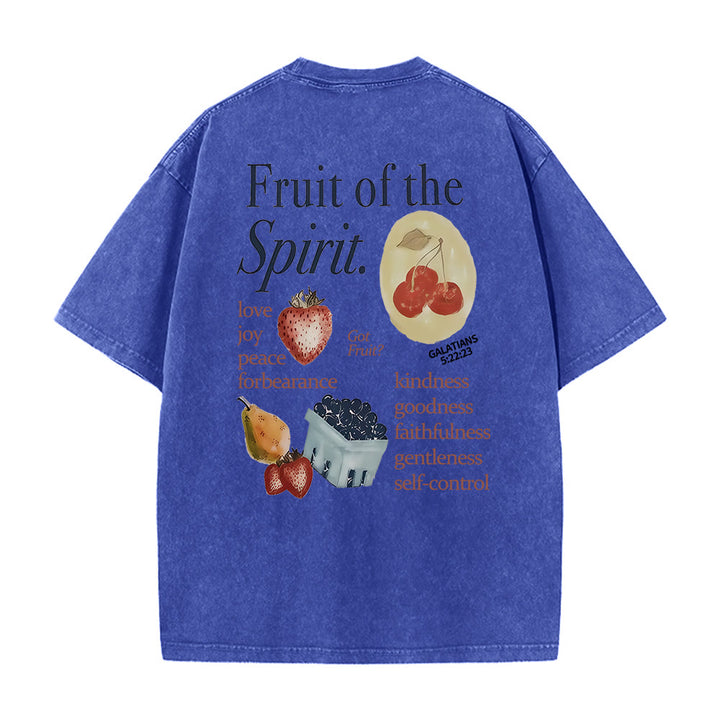 Christianartworkshop Maglietta unisex lavata double face Fruit Of The Spirit - Blu - 5XL - image 8