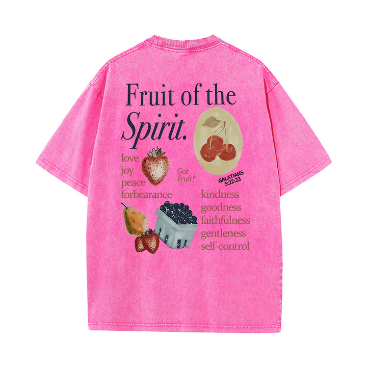 Christianartworkshop Maglietta unisex lavata double face Fruit Of The Spirit - Rosa - 5XL - image 16