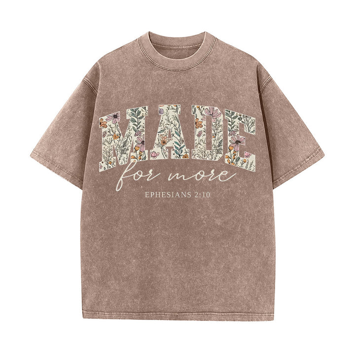 Christianartworkshop Made for More T-shirt lavata - Marrone - 4XL - image 0