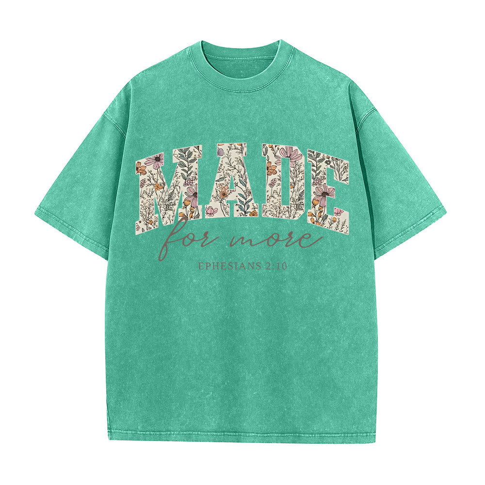 Christianartworkshop Made for More T-shirt lavata - Menta - 4XL - image 9