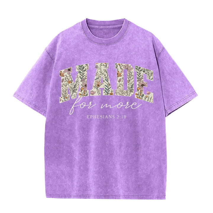 Christianartworkshop Made for More T-shirt lavata - Viola - 4XL - image 8