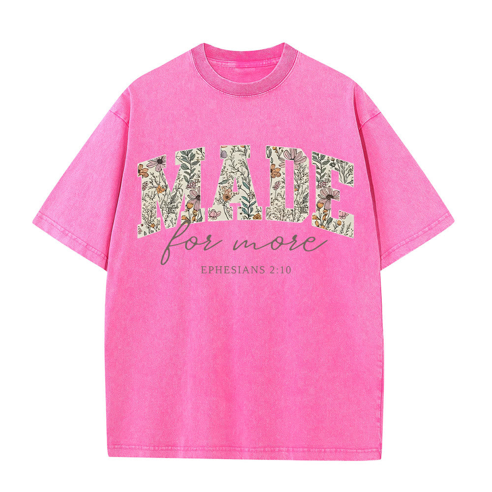 Christianartworkshop Made for More T-shirt lavata - Rosa - 4XL - image 10