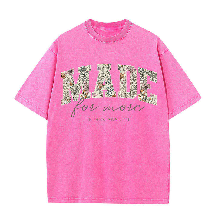 Christianartworkshop Made for More T-shirt lavata - Rosa - 4XL - image 10