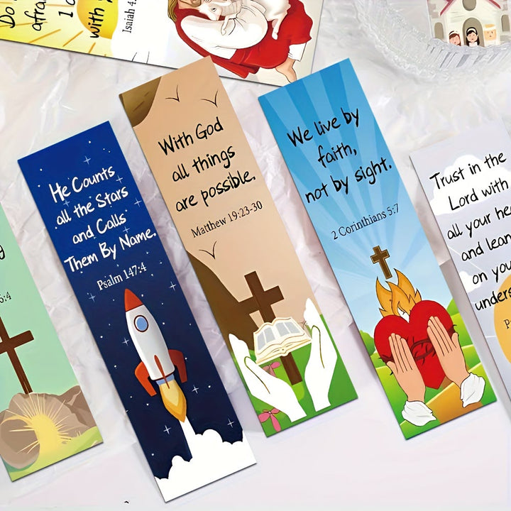 Christianartworkshop Set di 30 segnalibri con versetti biblici e illustrazioni: un dolce incoraggiamento per i lettori - image 9
