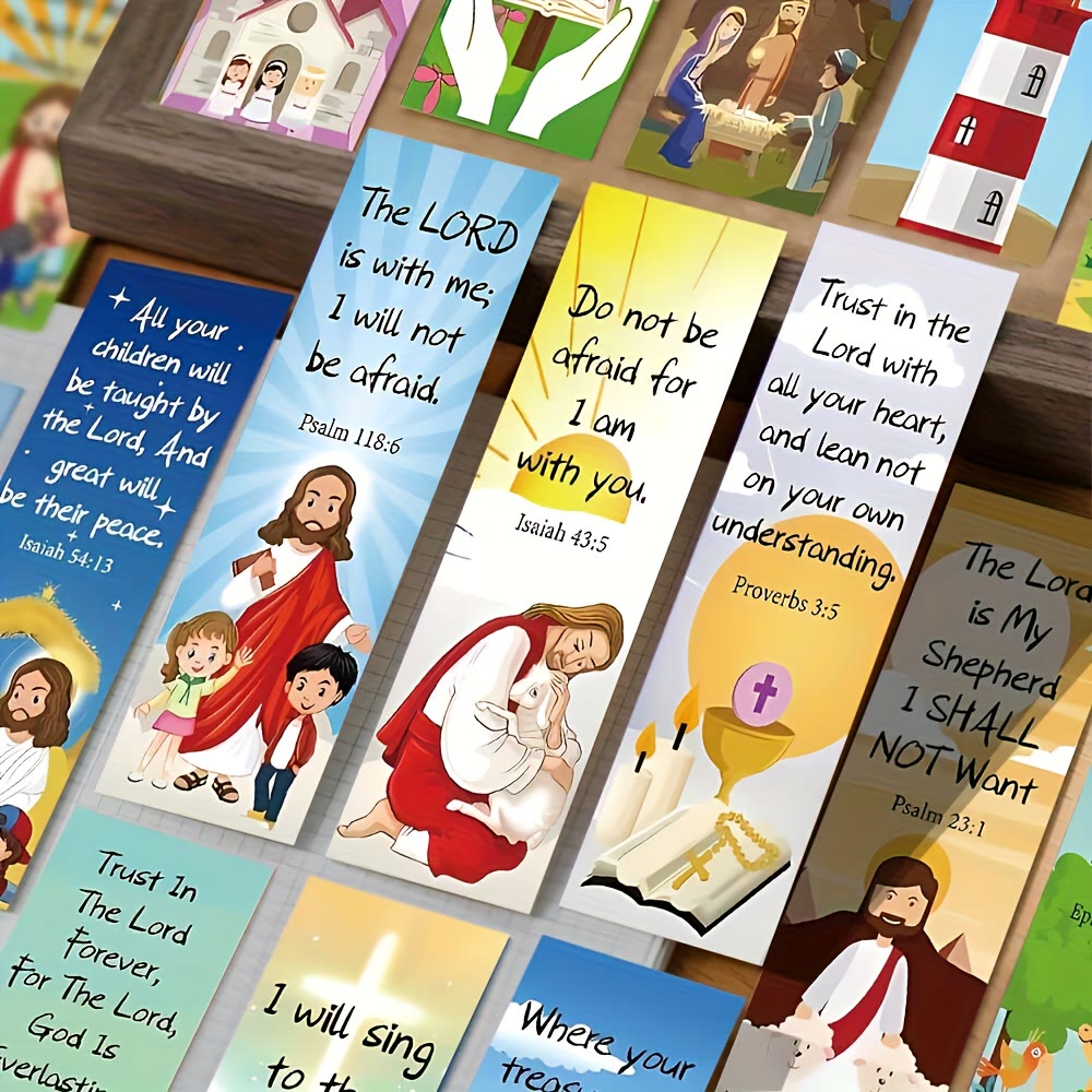 Christianartworkshop Set di 30 segnalibri con versetti biblici e illustrazioni: un dolce incoraggiamento per i lettori - image 1