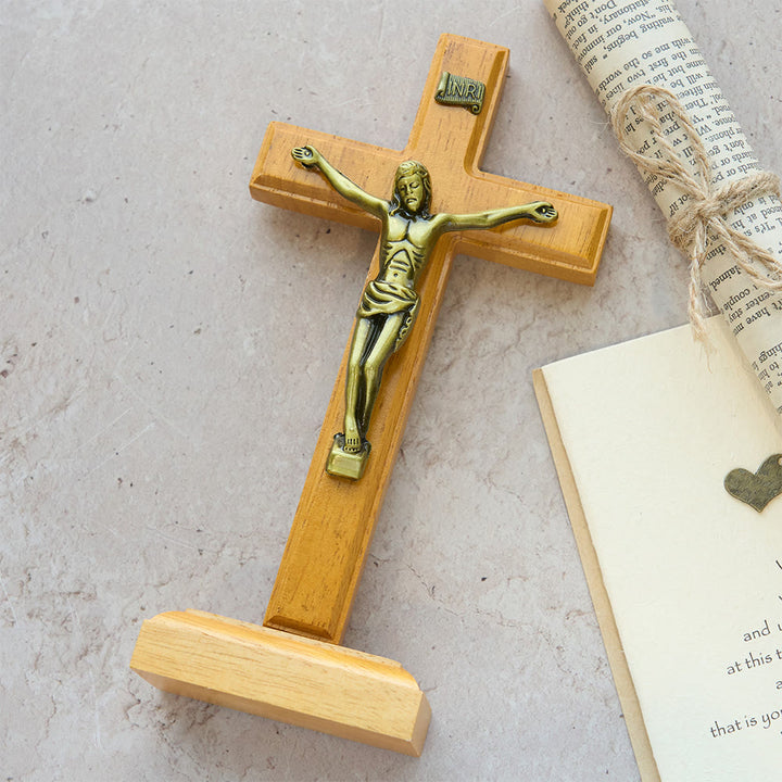 Christianartworkshop Crocifisso dell'Amore Redentore, Decorazione da Scrivania: Il Suo Dono in Stile Sobrio - image 1