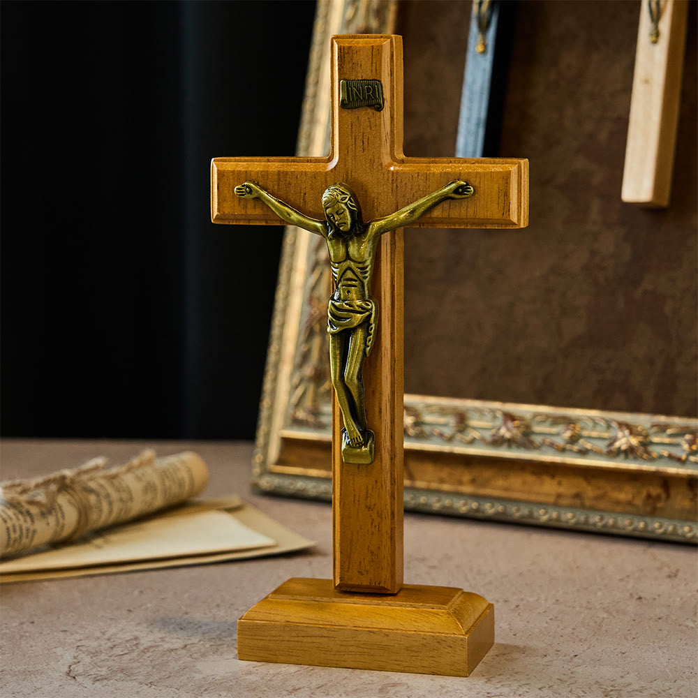 Christianartworkshop Crocifisso dell'Amore Redentore, Decorazione da Scrivania: Il Suo Dono in Stile Sobrio - image 2