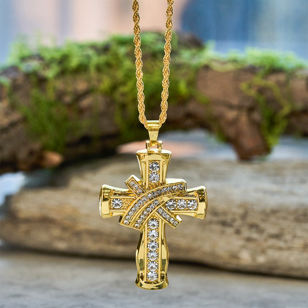 Collana con croce barocca bicolore Grace & Glory Christianartworkshop - image 1