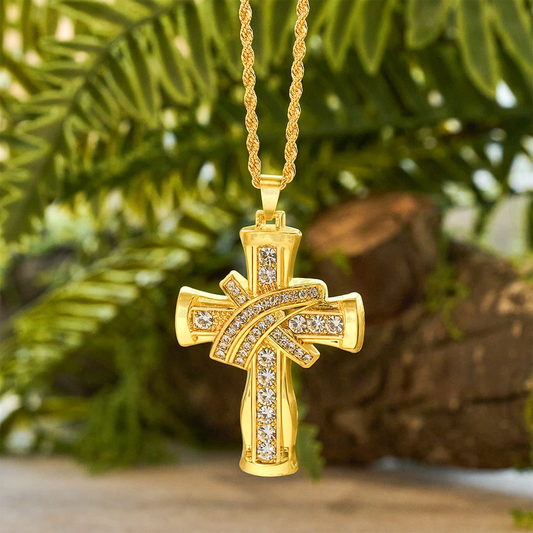 Collana con croce barocca bicolore Grace & Glory Christianartworkshop - D'oro - image 0