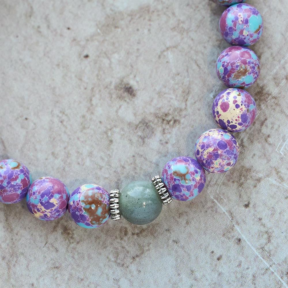 Christianartworkshop Bracciale in agata viola marmorizzata: fede distintiva in una texture terrosa - image 6