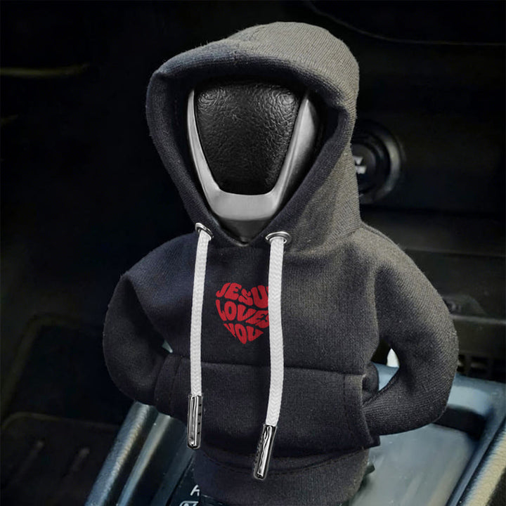 Christianartworkshop Felpa con cappuccio Jesus Loves You Car Shift Cover: messaggio d'amore sulla strada - image 4