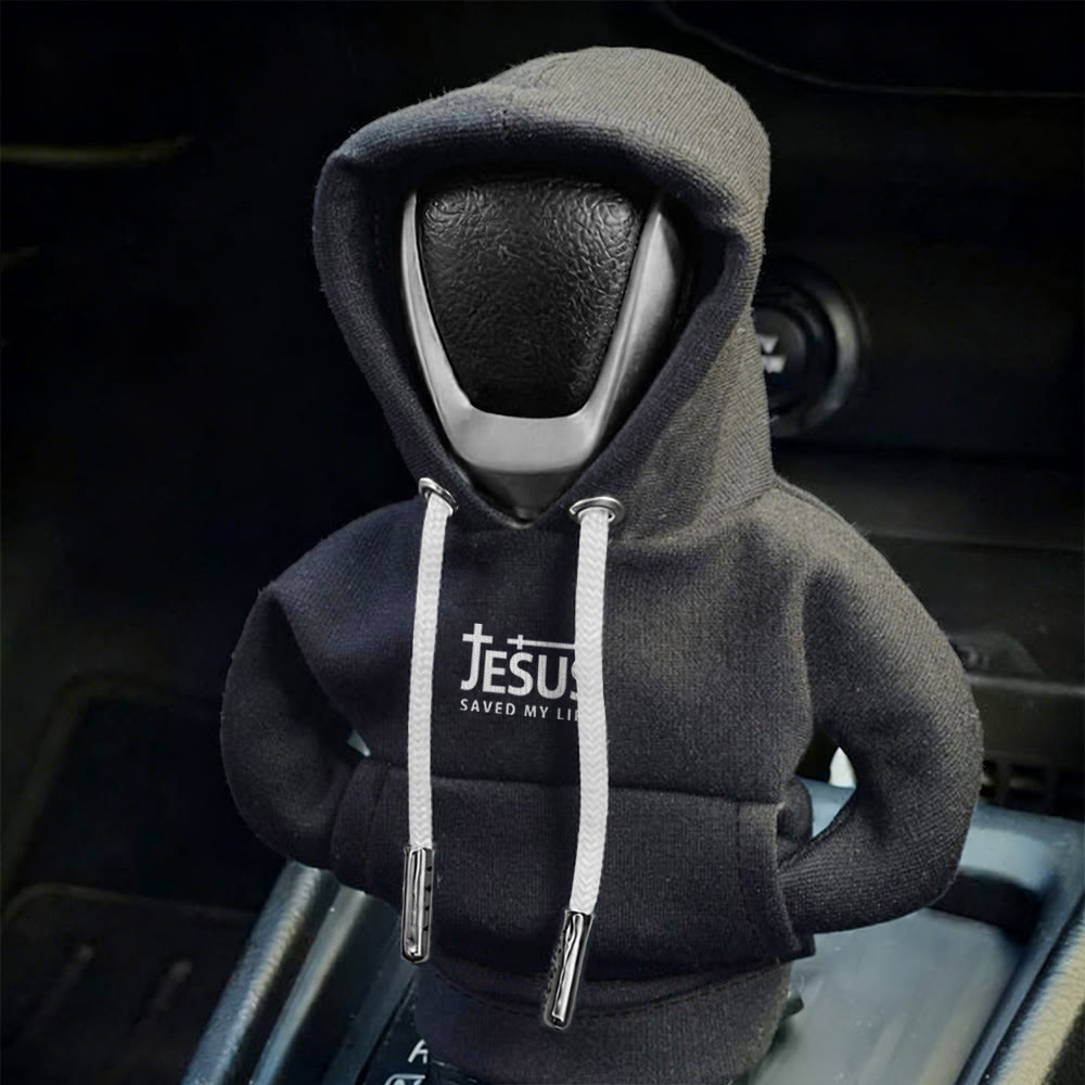 Christianartworkshop Felpa con cappuccio Jesus Saved My Life Car Shift Cover: una coraggiosa dichiarazione di fede - image 5