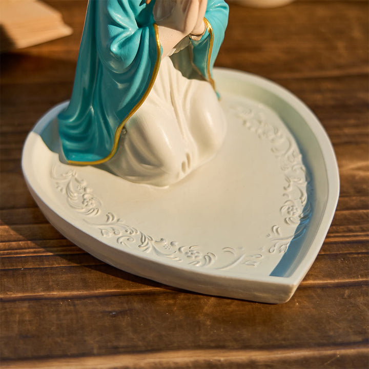 Portarosario classico in resina raffigurante la Madonna in preghiera Christianartworkshop : un emblema di devozione senza tempo - image 4