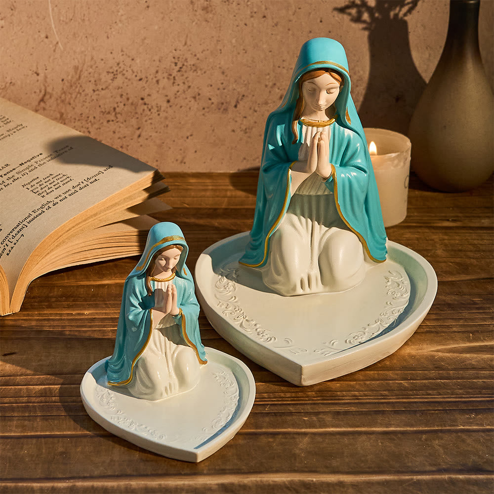 Portarosario classico in resina raffigurante la Madonna in preghiera Christianartworkshop : un emblema di devozione senza tempo - image 2