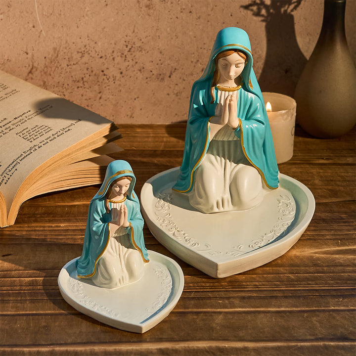 Portarosario classico in resina raffigurante la Madonna in preghiera Christianartworkshop : un emblema di devozione senza tempo - image 2