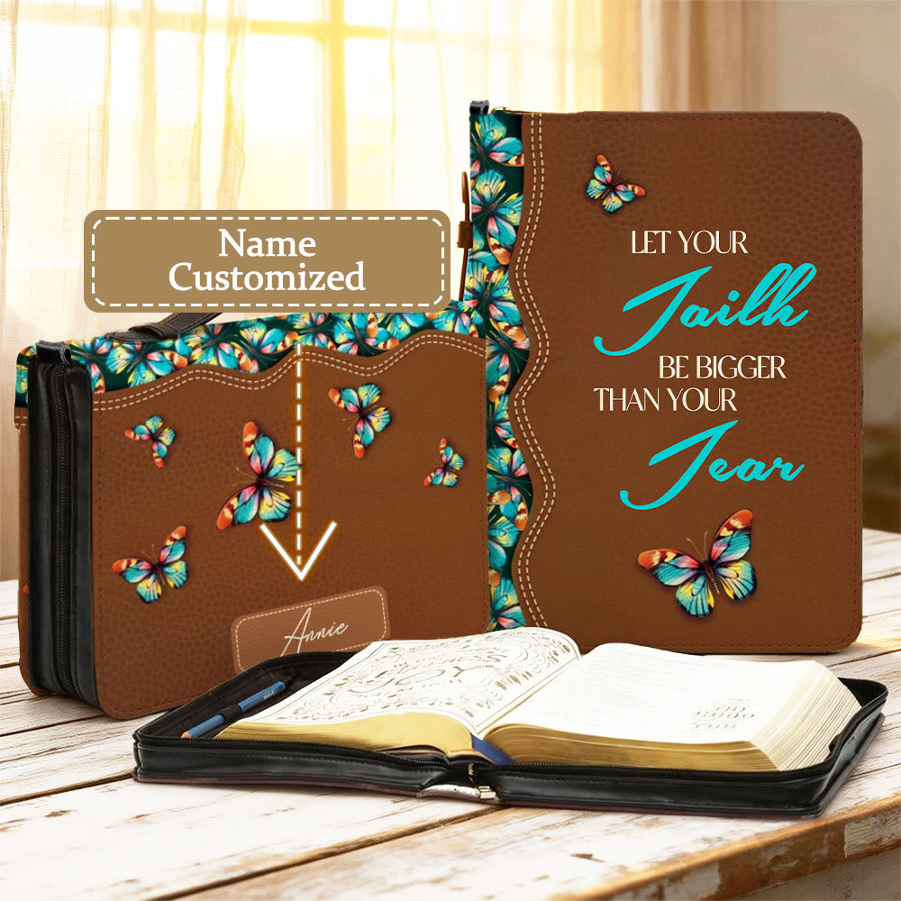 Christianartworkshop Copertina della Bibbia Butterfly & Faith: silenzioso promemoria di speranza e resilienza - 2XL - Nome personalizzato - image 11