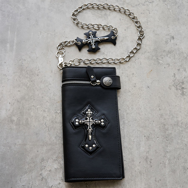 Portafoglio lungo/corto con croce e teschio della fede di Christianartworkshop: silenzioso promemoria di convinzione - image 3