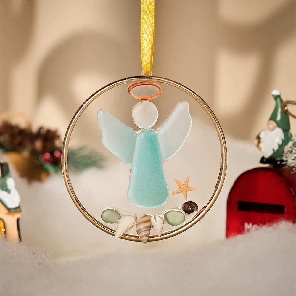 Christianartworkshop Seaglass Faith Series Ornaments: Devozione costiera e narrazione sacra - Angelo - image 2