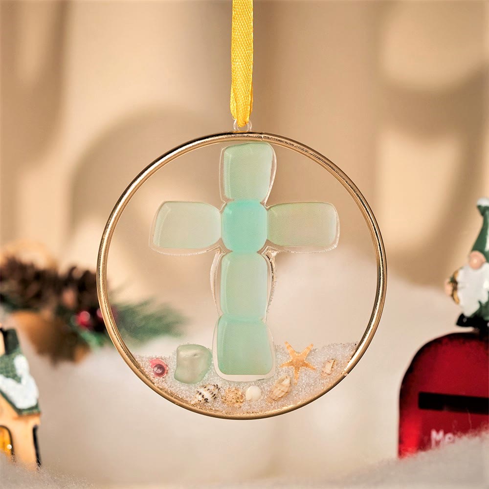 Christianartworkshop Seaglass Faith Series Ornaments: Devozione costiera e narrazione sacra - Attraverso - image 1