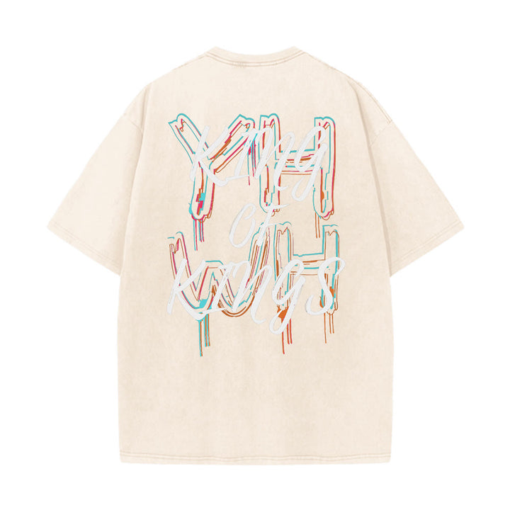 Christianartworkshop Maglietta unisex lavata King Of Kings - Beige - 4XL - image 2