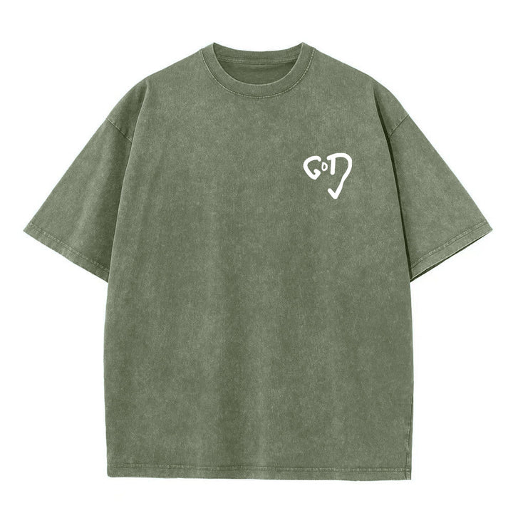 Christianartworkshop Maglietta unisex lavata con Dio Cuore - image 13