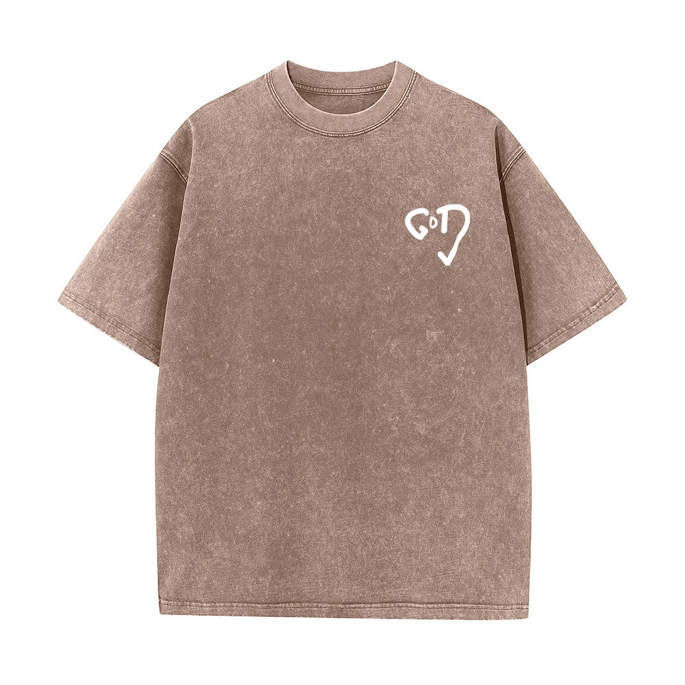 Christianartworkshop Maglietta unisex lavata con Dio Cuore - image 11