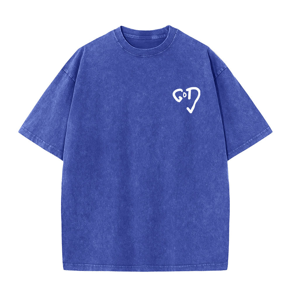 Christianartworkshop Maglietta unisex lavata con Dio Cuore - image 7