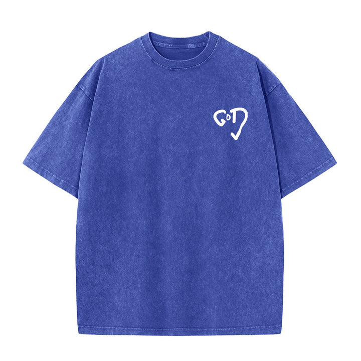 Christianartworkshop Maglietta unisex lavata con Dio Cuore - image 7