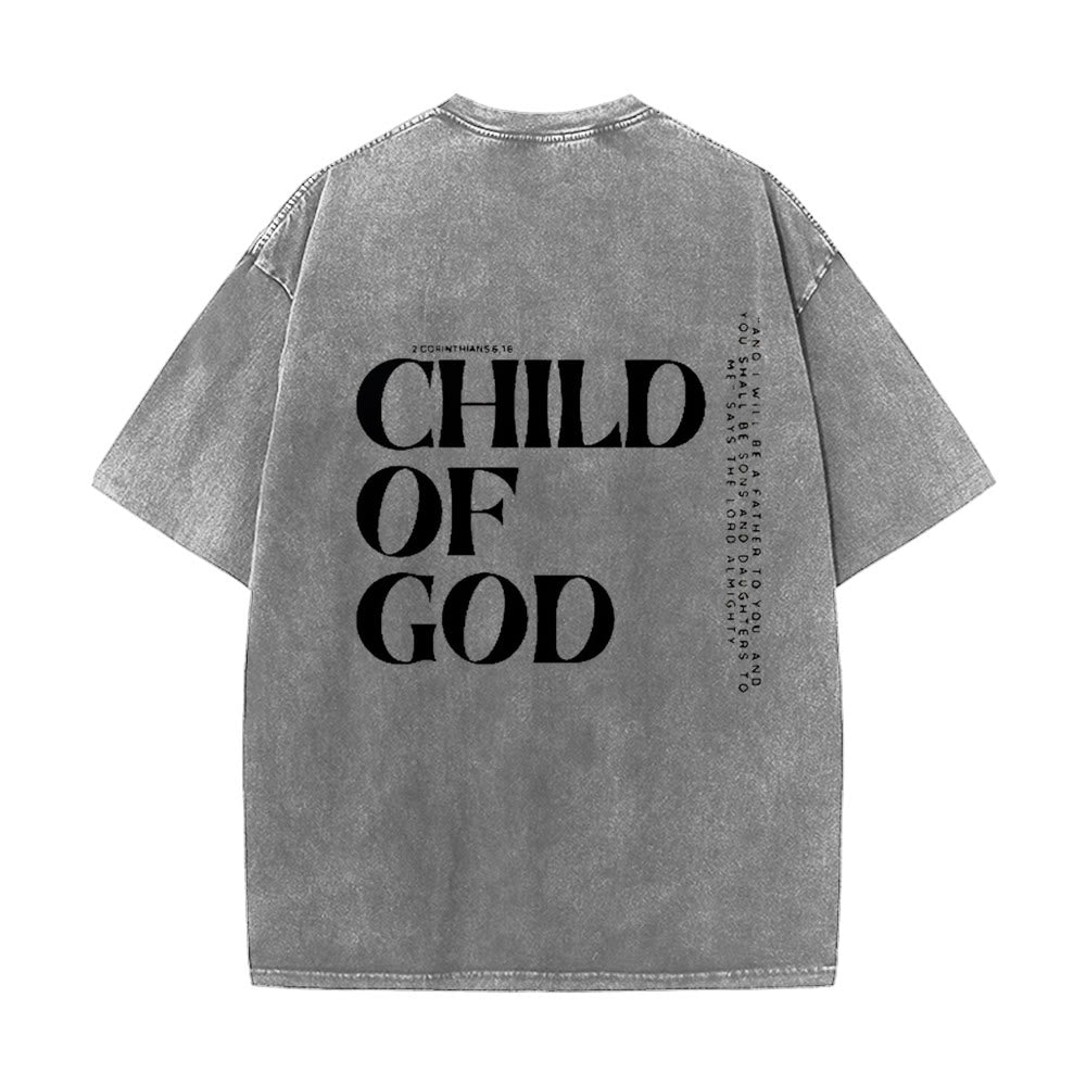 Christianartworkshop Maglietta unisex lavata con grafica Bambino di Dio - Grigio - 5XL - image 4